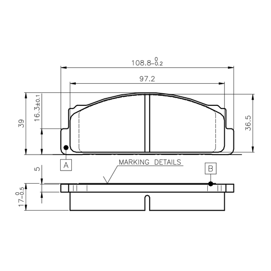 0 986 TB2 002 - Brake Pad Set, disc brake 