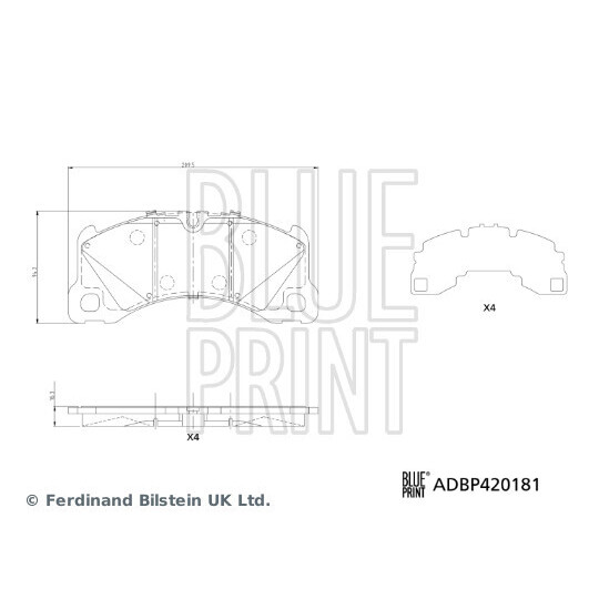 ADBP420181 - Brake Pad Set, disc brake 