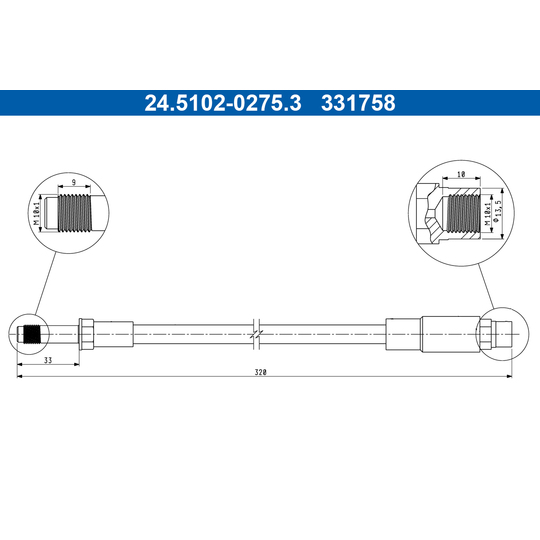 24.5102-0275.3 - Brake Hose 
