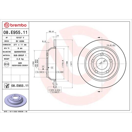 08.E955.11 - Brake Disc 