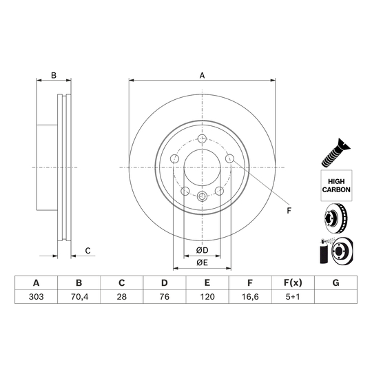 0 986 479 J83 - Brake Disc 