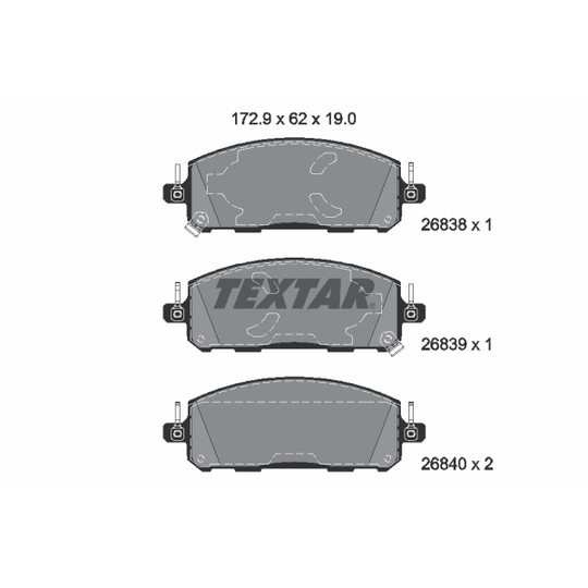 2683801 - Brake Pad Set, disc brake 