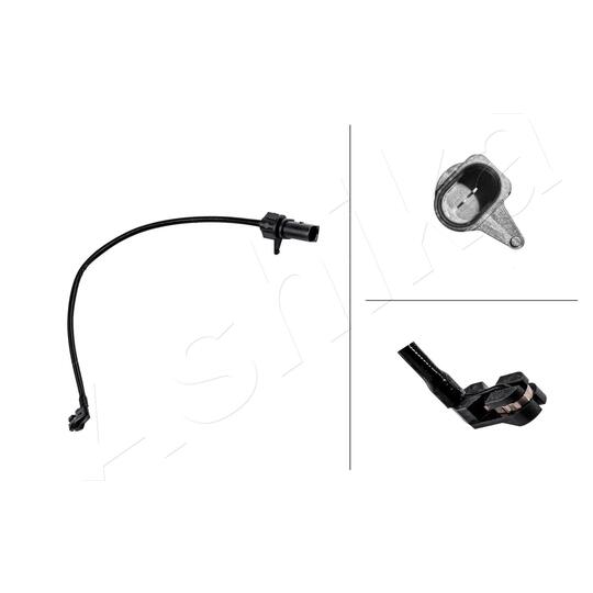 Warning Contact, brake pad wear