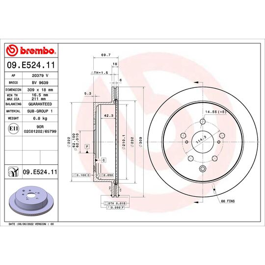 09.E524.11 - Brake Disc 