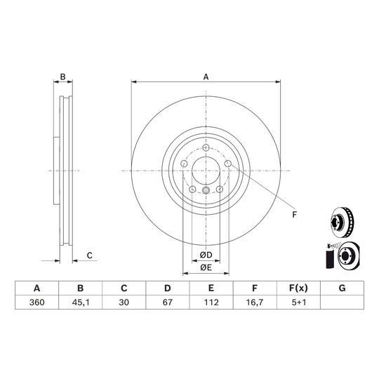 0 986 479 J07 - Brake Disc 