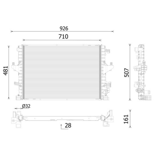 CR 2746 000P - Radiator, engine cooling 