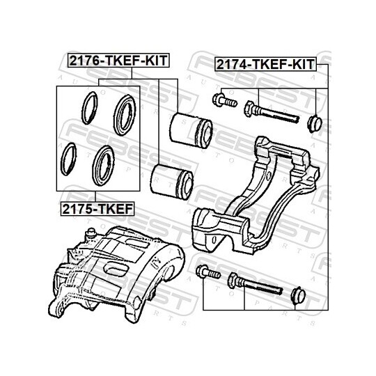 2174-TKEF-KIT - Juhtpolt, pidurisadul 