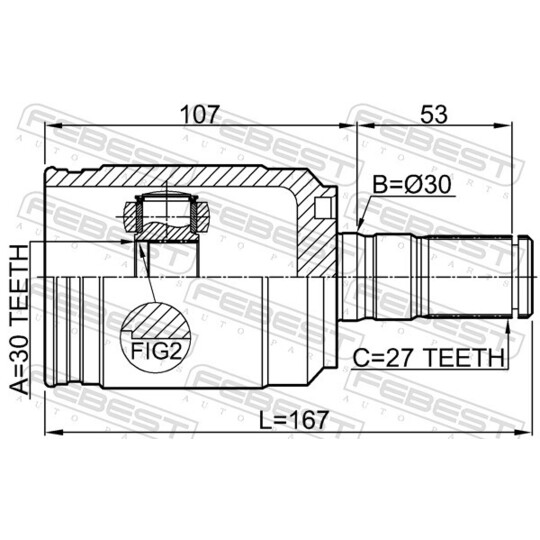 2211-SEL19LH - Joint Kit, drive shaft 