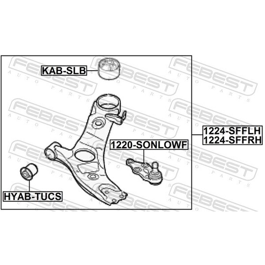 1224-SFFRH - Track Control Arm 