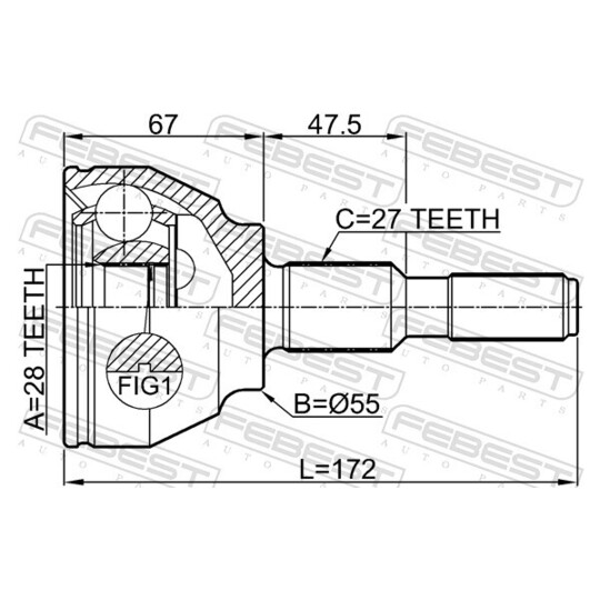 2110-CNG - Ledsats, drivaxel 