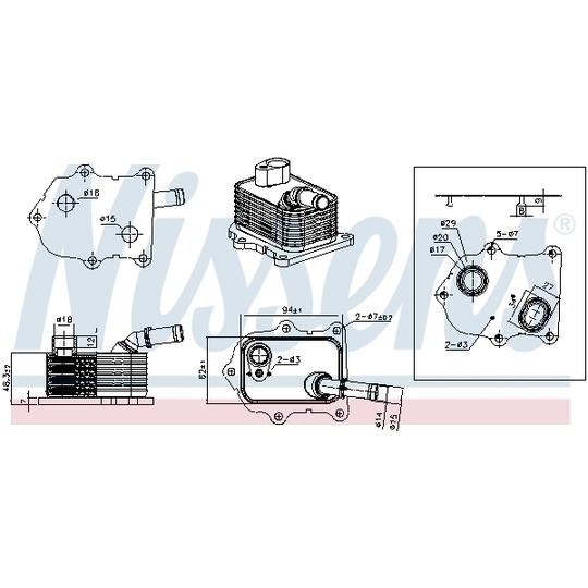 91586 - Oil Cooler, engine oil 