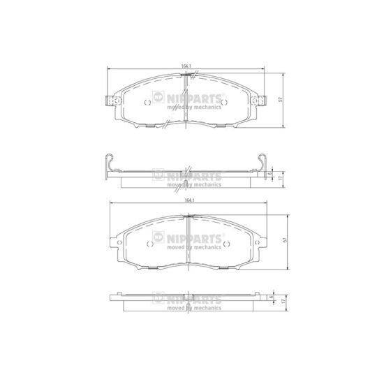 J3601088 - Brake Pad Set, disc brake 