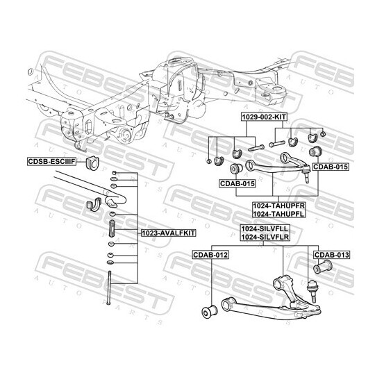 1024-SILVFLR - Track Control Arm 