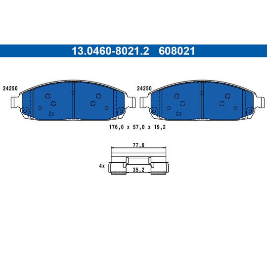 13.0460-8021.2 - Brake Pad Set, disc brake 