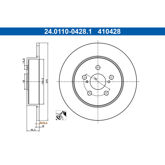 24.0110-0428.1 - Brake Disc 