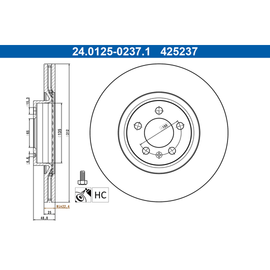 24.0125-0237.1 - Brake Disc 