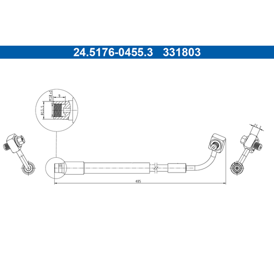 24.5176-0455.3 - Brake Hose 