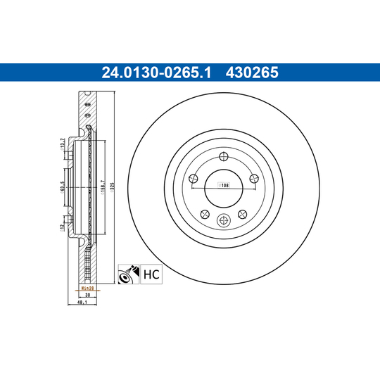 24.0130-0265.1 - Brake Disc 