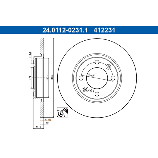 24.0112-0231.1 - Brake Disc 