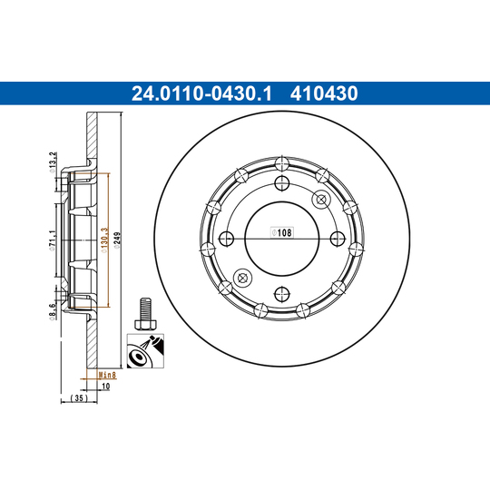 24.0110-0430.1 - Brake Disc 