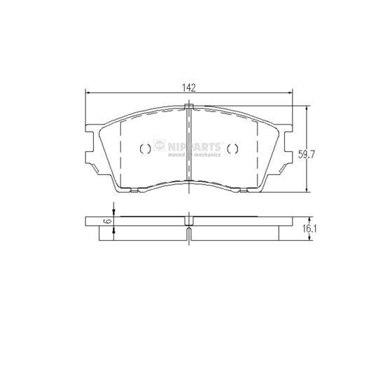 J3603040 - Brake Pad Set, disc brake 