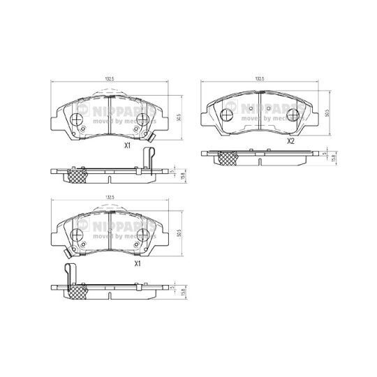 N3600555 - Brake Pad Set, disc brake 