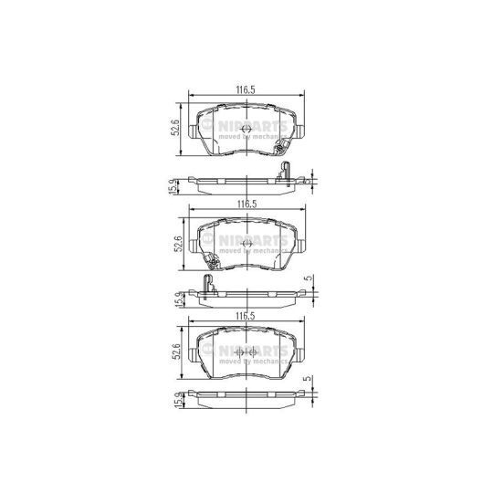 J3608026 - Brake Pad Set, disc brake 