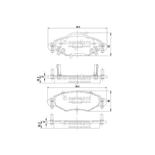 J3602113 - Brake Pad Set, disc brake 