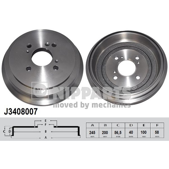 J3408007 - Brake Drum 