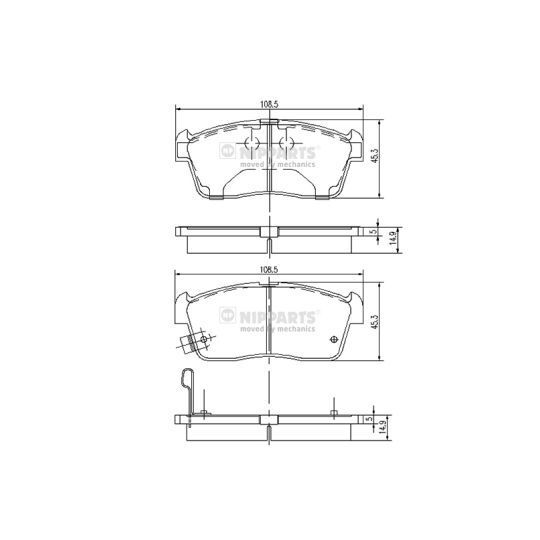 J3608021 - Brake Pad Set, disc brake 