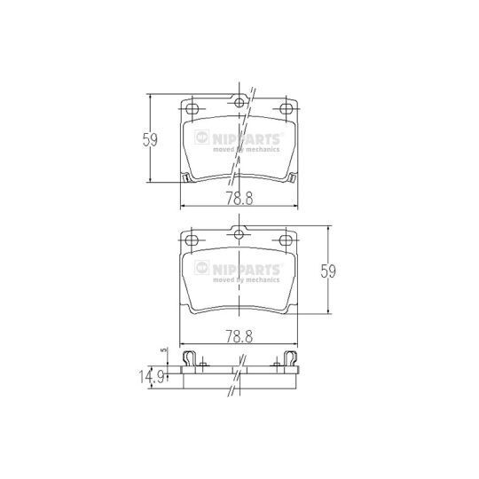 J3615011 - Piduriklotsi komplekt, ketaspidur 