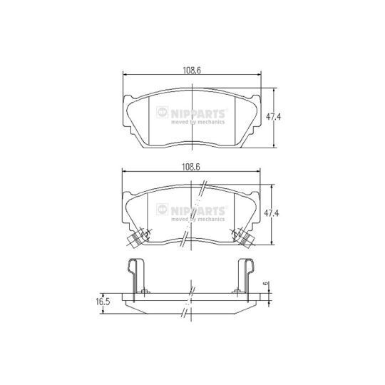 J3601048 - Brake Pad Set, disc brake 