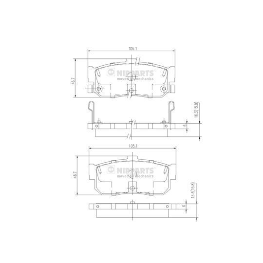 J3611034 - Brake Pad Set, disc brake 