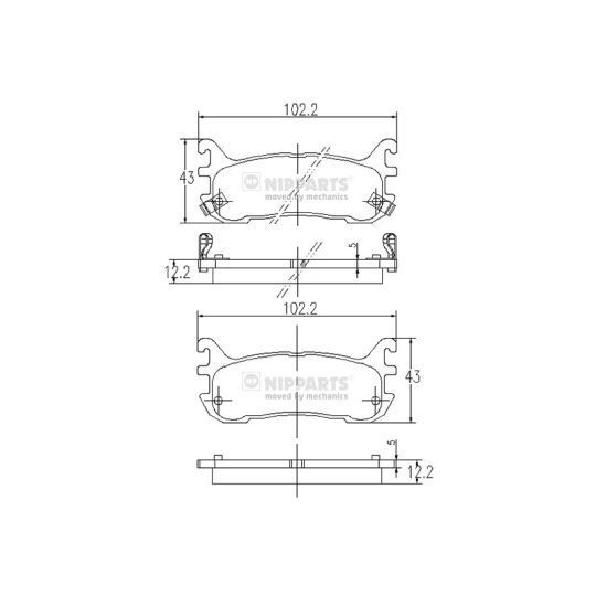 J3613012 - Brake Pad Set, disc brake 