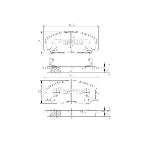 J3606012 - Brake Pad Set, disc brake 