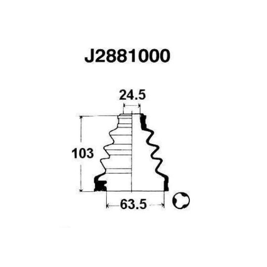 J2881000 - Bälgsats, drivaxel 