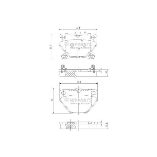 J3612018 - Brake Pad Set, disc brake 