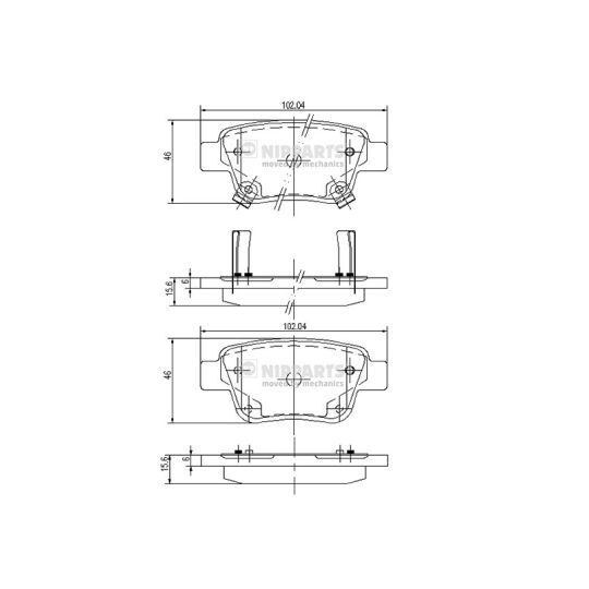 J3612030 - Brake Pad Set, disc brake 