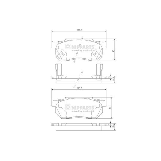 J3604019 - Brake Pad Set, disc brake 