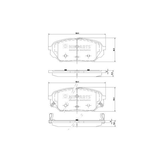 N3600551 - Piduriklotsi komplekt, ketaspidur 