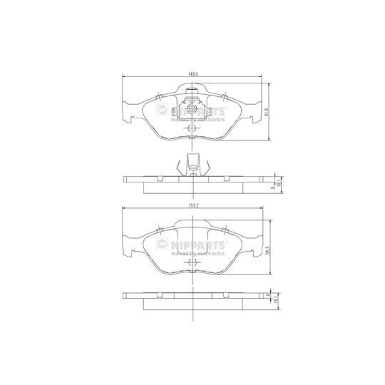 J3603065 - Brake Pad Set, disc brake 