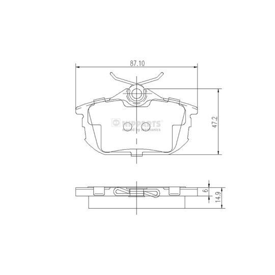 J3615012 - Brake Pad Set, disc brake 