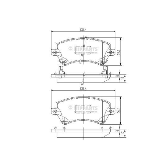 J3602101 - Brake Pad Set, disc brake 