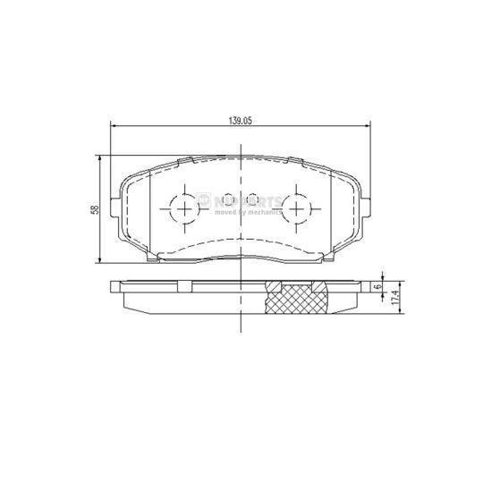 N3603070 - Brake Pad Set, disc brake 