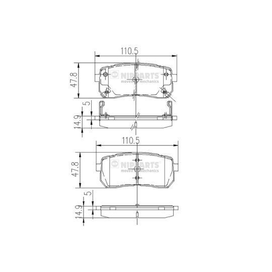 N3610308 - Brake Pad Set, disc brake 