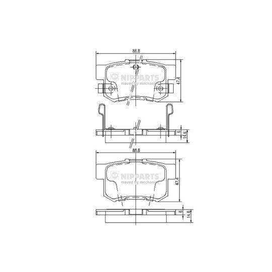 J3614008 - Brake Pad Set, disc brake 