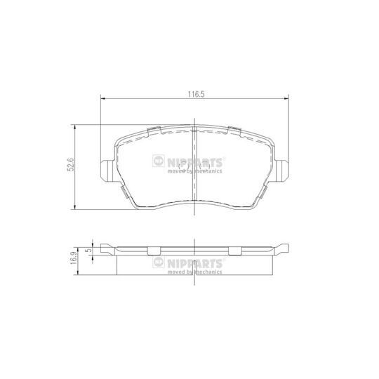 J3601085 - Brake Pad Set, disc brake 