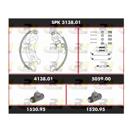 SPK 3138.01 - Brake Set, drum brakes 