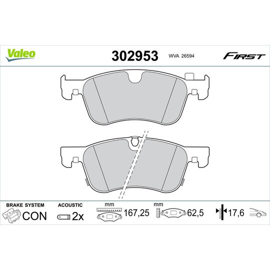 302953 - Brake Pad Set, disc brake 