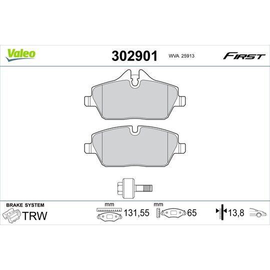 302901 - Brake Pad Set, disc brake 